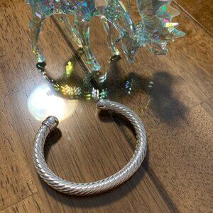 5⭐️ 925 Sterling Silver Heavy Cable Bracelet Cuff